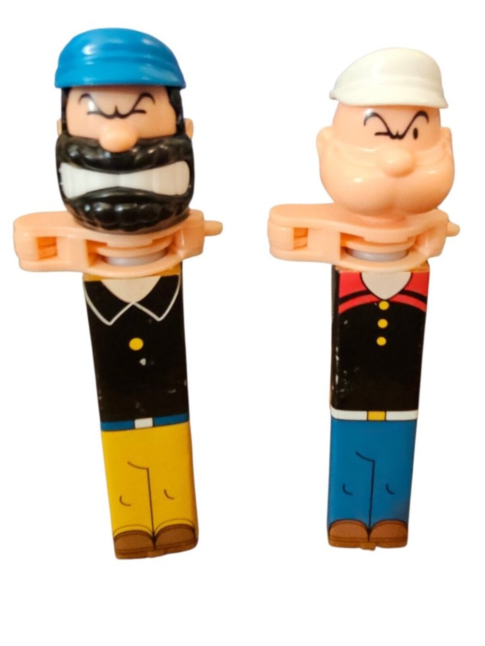 2004 Popeye Dispensers Bluto Brutus And Popyeye In Uniform Used